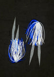 Fishing Silicone Skirt Hole in one style with glow tails 4" / 10 cm 500 bulk lot