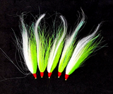 Fishing Bucktail Hair Teaser Slide Tube Fluke Bass Rig Jig 5 or 25 Pack