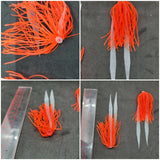 Silicone Fishing Skirt 4" w/ Glow Tails Fishing Lure Rig Teaser Micro Tackle 10
