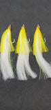 3 Fishing Teasers 5/0 Hooks Flies Fluke Flounder Striper Sea Bass Bait Rig Lure