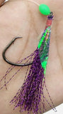 Hi Lo Sabiki Rig Fishing 6\0 Hook w\ Flasher 40lb Mono Glow Bead Fluke Sea Bass