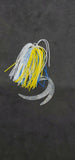 Silicone Fishing Skirt 4" w/ Glow Tails Fishing Lure Rig Teaser Micro Tackle 10