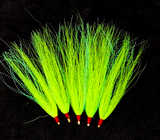 Fishing Bucktail Hair Teaser Slide Tube Fluke Bass Rig Jig 5 or 25 Pack