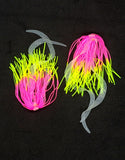 Silicone Fishing Skirt 4"in/10 cm Glow Tails Fishing Lure Teaser Micro Tackle DY