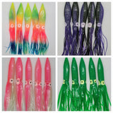 9" Bulb Shell Squid Hoochie Skirt Tuna Trolling Big Game Lure Offshore Saltwater