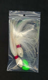 Hi-Lo Floating Bucktails 30 lb Fishing Rig 2 Hooks Bait  Teasers Fluke Sea Bass