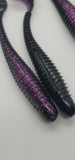 5 Fishing Tackle Shad Swimbait Paddle Tail 5 inch Ribbed Soft Plastic Bait Black
