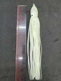 Hoochie Squid Fishing Tackle White 9in/23cm Trolling Terminal Tackle Tuna Marlin