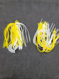 Silicone Fishing Skirt 4" w/ Glow Tails Fishing Lure Rig Teaser Micro Tackle 10
