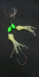 2.5" Clear Glow B2 Squid Hi-Lo Rig