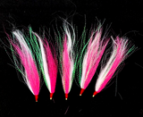 Fishing Bucktail Hair Teaser Slide Tube Fluke Bass Rig Jig 5 or 25 Pack