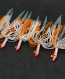 3 Tsunami Stlye Glass Minnow Silicone Skirt Teaser Lure Jig Bottom Fishing Glow