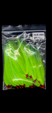 Fishing Bucktail Hair Teaser Slide Tube Fluke Bass Rig Jig 5 or 25 Pack