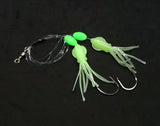 2.5" Green Glow B2 Squid Hi-Lo Rig