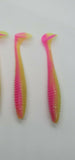 5 Fishing Tackle Shad Swimbait Paddle Tail 5 inch Ribbed Soft Plastic Bait