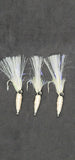 3 Fishing Squimp Teasers 5/0 Hook Flies Fluke Sea Bass Bait Rig Lure Squid Hi Lo