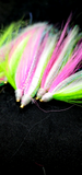 Fishing Bucktail Hair Teaser Slide Tube Fluke Bass Rig Jig 5 or 25 Pack