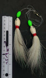 Hi-Lo Floating Bucktails 30 lb Fishing Rig 2 Hooks Bait  Teasers Fluke Sea Bass