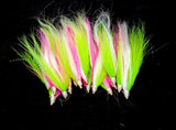 Fishing Bucktail Hair Teaser Slide Tube Fluke Bass Rig Jig 5 or 25 Pack