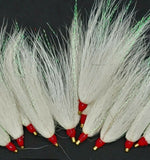 Fishing Bucktail Hair Teaser Slide Tube Fluke Bass Rig Jig 25 Pack