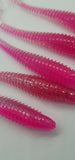 5 Fishing Tackle Shad Swimbait Paddle Tail 5 inch Ribbed Soft Plastic Bait Pink