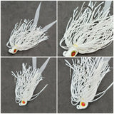 Fishing Teaser Flies Tackle Saltwater 3/8 6/0 Mustad Hook Silicone Skirt 4 Glow