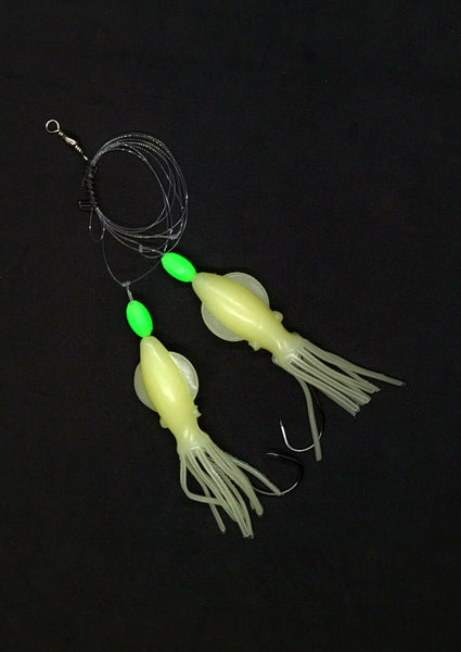 Hi-Lo Rig 30lb Per Pesca In Mare – Esche Luminescenti Con Ami Mustad 6/0 E 7/0 Per Fluke, Branzino