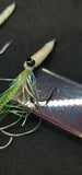 3 Fishing Squimp Teasers 5/0 Hook Flies Fluke Sea Bass Bait Rig Lure Squid Hi Lo