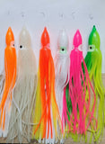 9" Inch Fishing Squid Hoochie Skirts 5 pack pick a color at checkout Tackle