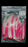 Fishing Bucktail Hair Teaser Slide Tube Fluke Bass Rig Jig 5 or 25 Pack