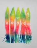 9" Bulb Shell Squid Hoochie Skirt Tuna Trolling Big Game Lure Offshore Saltwater