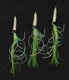3 Fishing Squimp Teasers 5/0 Hook Flies Fluke Sea Bass Bait Rig Lure Squid Hi Lo