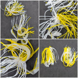 Silicone Fishing Skirt 4" w/ Glow Tails Fishing Lure Rig Teaser Micro Tackle 10