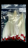 Fishing Bucktail Hair Teaser Slide Tube Fluke Bass Rig Jig 5 or 25 Pack