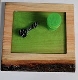 Handmade Live Edge Wood Bar Top Epoxy Resin Flower Top Rolling Serving Tree Art6