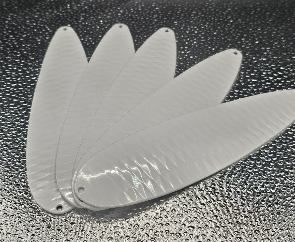 M3Tackle Flutter Diamond Spoon Jigging Lure - 8 Inch, 4 Oz, Grellow/White For Freshwater & Saltwater