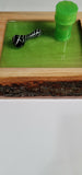 Handmade Live Edge Wood Bar Top Epoxy Resin Flower Top Rolling Serving Tree Art3