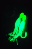  HiLo 30 lb Fishing Rig Double Hook Bait 2.5" GLOW Squid Teasers Fluke Sea Bass11