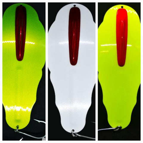 10" Fishing Trolling Bunker Spoon Stripped Bass M3Tackle 9/0 Hook Rockfish