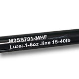 7' Fishing Rod Spiral Acid Wrap Carbon MH Fast Action Graphite M3 Casting Strong6