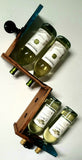 Epoxy Resin Live Edge Wood Zig Zag Wine Rack 8 Bottles Handmade USA Steampunk 0