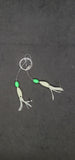  HiLo 30 lb Fishing Rig Double Hook Bait 2.5" GLOW Squid Teasers Fluke Sea Bass5