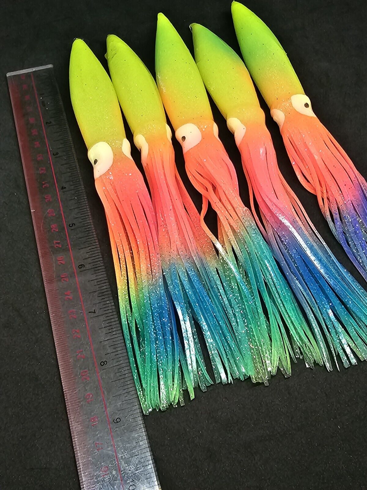 2 Pack of 10 Inch Marlin Lure and trolling Lure Squid Skirts (Includes 2  Skirts)