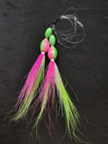 HiLo Floating Bucktails 30 lb Fishing Rig 2 Hooks Bait  Teasers Fluke Sea Bass0