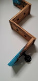 Epoxy Resin Live Edge Wood Zig Zag Wine Rack 8 Bottles Handmade USA Steampunk 9