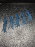 Fishing Lure B2 Stlye Squid Body 4" in /10 cm Octopus BLUE Glow Fluke Jig 10 Pc