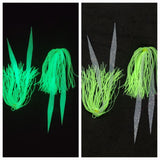 Fishing Silicone Skirt Hole in one style with glow tails 4" / 10 cm 500 bulk lot