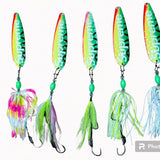 Fishing Spoon 4.75in 12cm  Supreme Flully Rigged  Fluke Salmon Trout Bass Duo Cl5