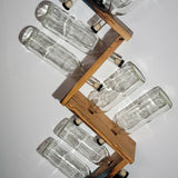 Epoxy Resin Live Edge Wood Zig Zag Wine Rack 8 Bottles Handmade USA Steampunk 3