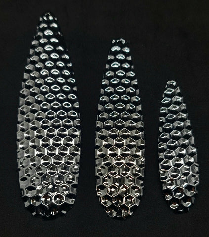 15  Silver Hex Fishing Spoon Blank 3 Sizes 5 Of Each Casting Trolling Tackle